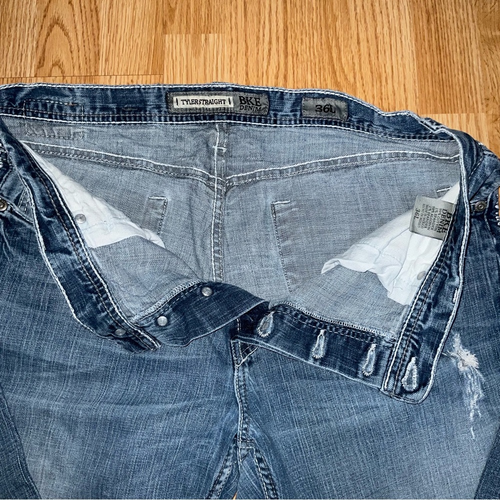 BKE Denim Tyler Straight 36 Long, Button fly - Picture 6 of 7